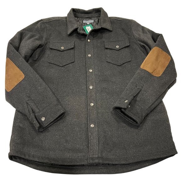 Bleecker & Broad Men's Shacket, NWT, Charcoal, 2X - Picture 7 of 9